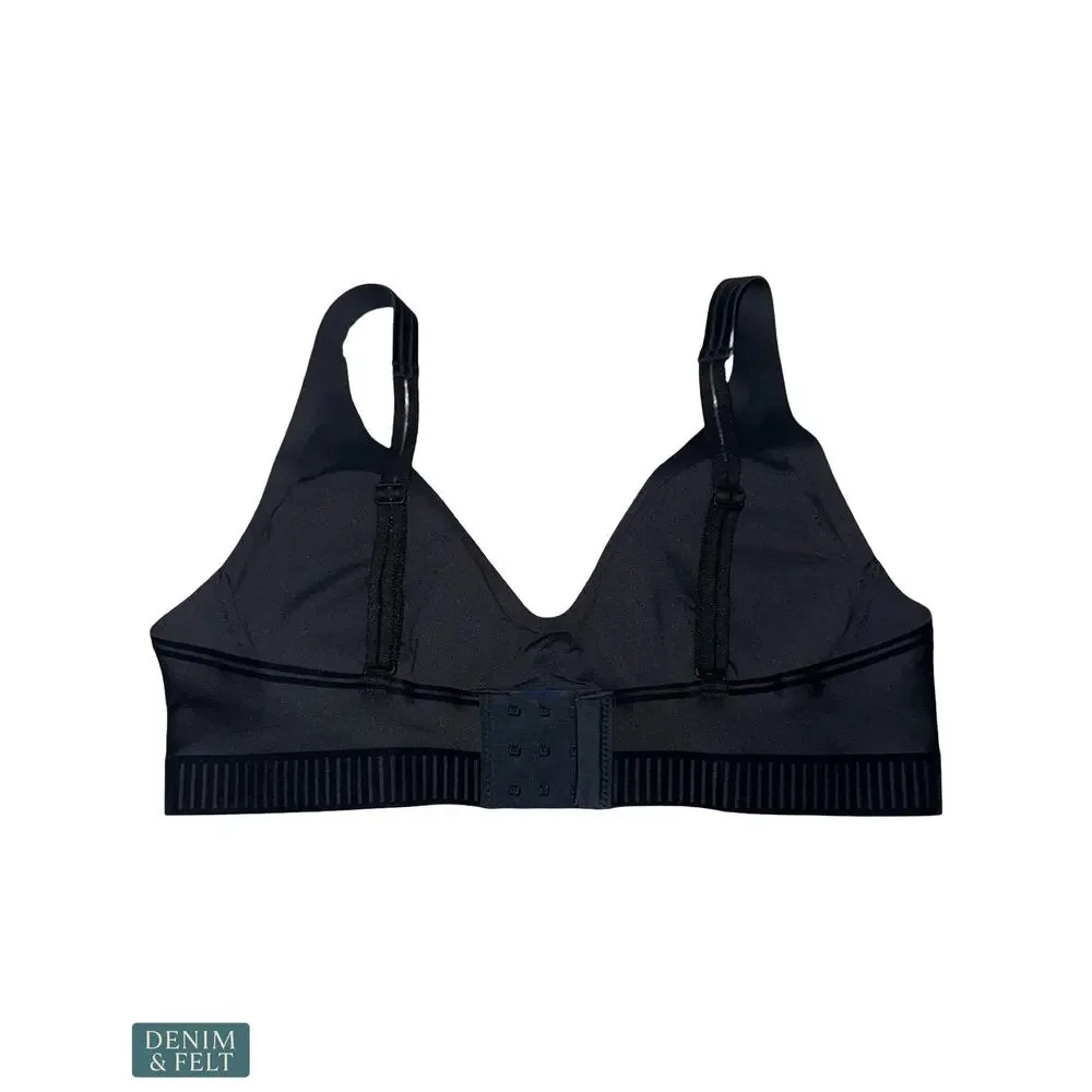 Alo Yoga Airlift Line Up Bra Black Medium Support Athletic Yoga Sports Bra‎